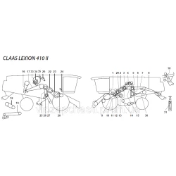 Ремені на комбайн Claas Lexion-410 II Ремені на комбайн Claas Lexion-410 II