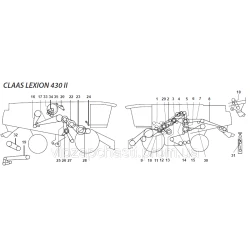 Ремені на комбайн Claas Lexion-430 II Ремені на комбайн Claas Lexion-430 II