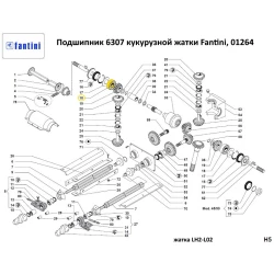 Подшипник 6307 кукурузной жатки Fantini, 01264