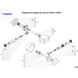 Подшипник редуктора жатки Fantini, 13650 Подшипник редуктора жатки Fantini, 13650