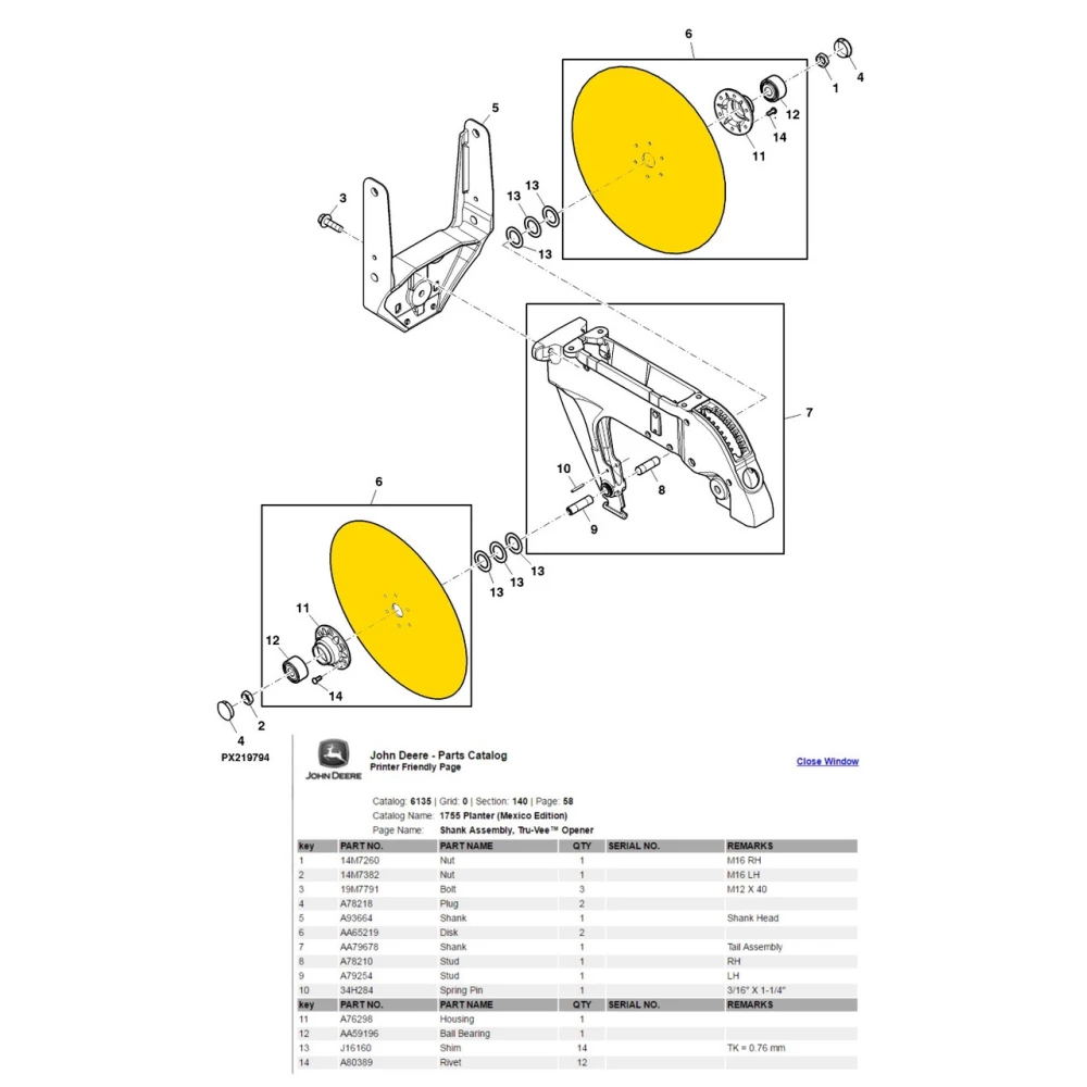 Диск John Deere AA65219