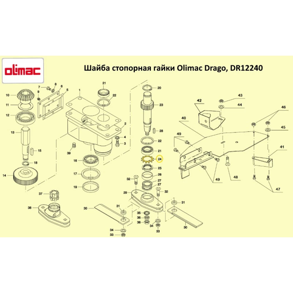 Шайба стопорна гайки Olimac Drago, DR12240