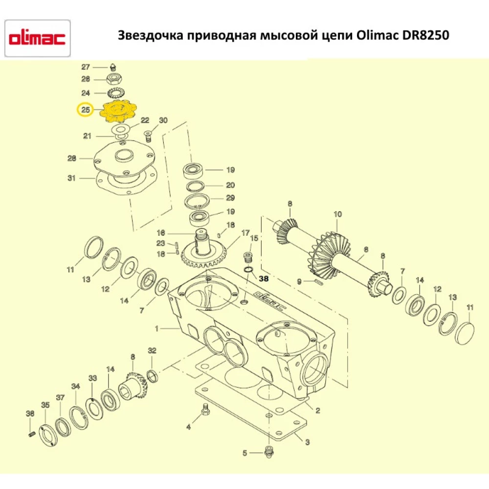 Звездочка Z-8 Olimac Drago DR8250