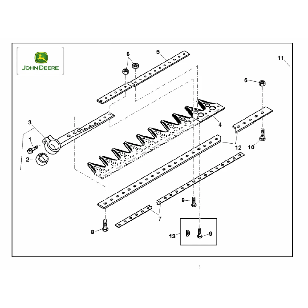 Гайка болт сегмент John Deere 14M7303