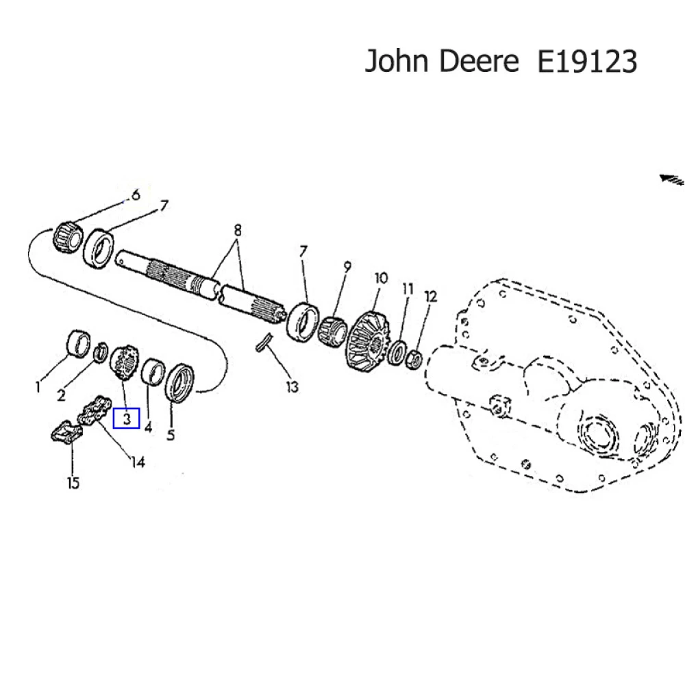 Звездочка приводная z-12, 21 шлиц, d-32 мм John Deere, E19123