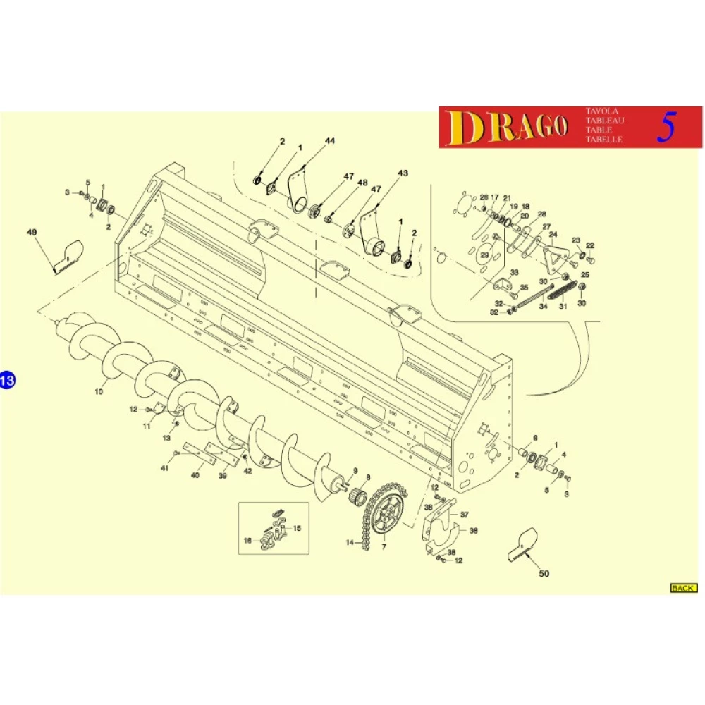 Ролик натягувача ланцюга-шнека DR5330, Olimac Drago