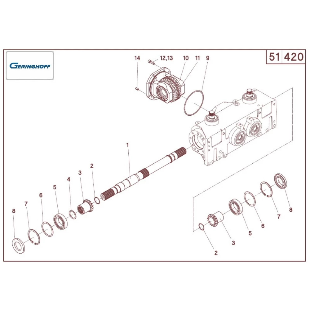 Комплект шестерней Geringhoff Mais Star Horisont 502328