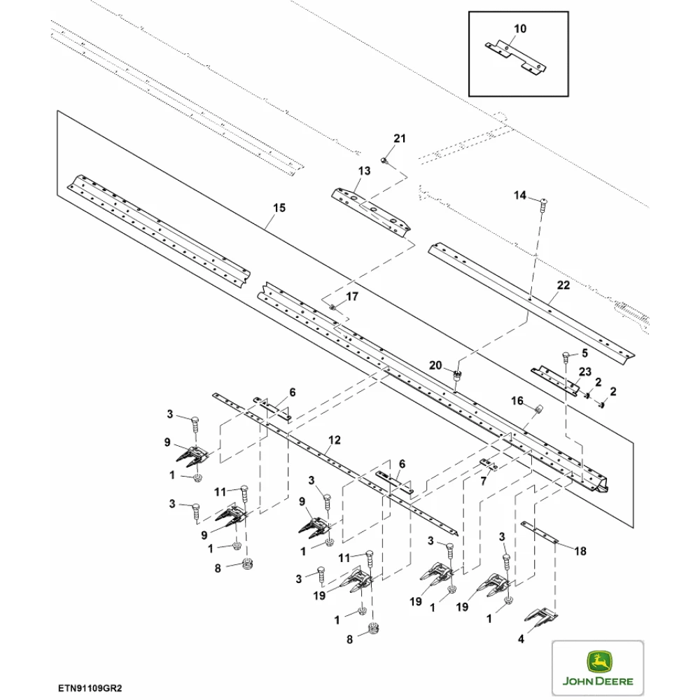 Палець подвійний шумгер John Deere, AXE37174 Z11785