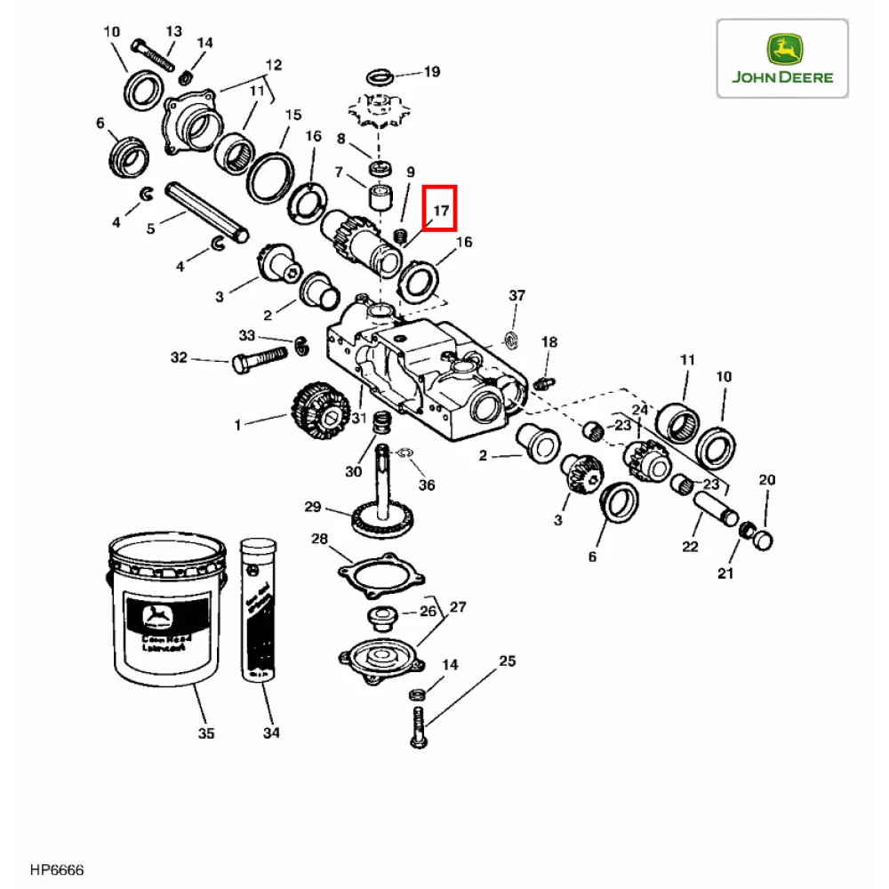 Шестірня Z-17 JD H107779