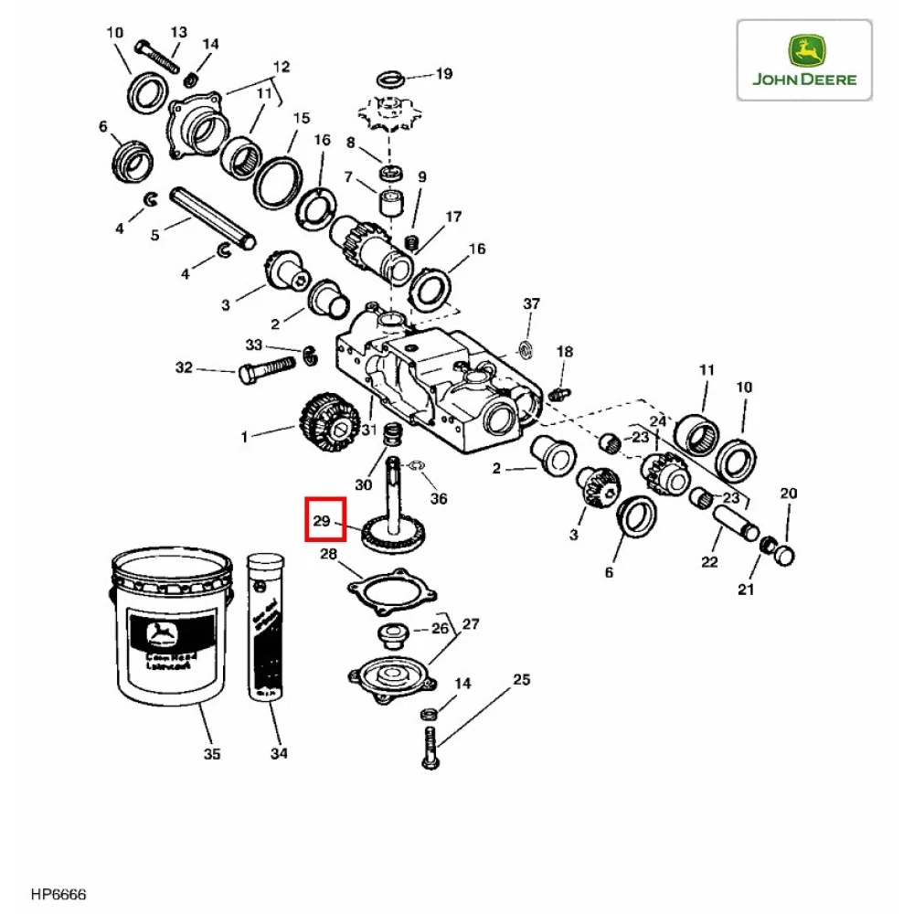 Шестірня приводу мисового ланцюга JD AH148769