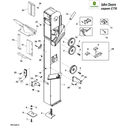 Элеватор зерновой на комбайн John Deere 9560, 9670, 9880, CTS, STS, AH162059 