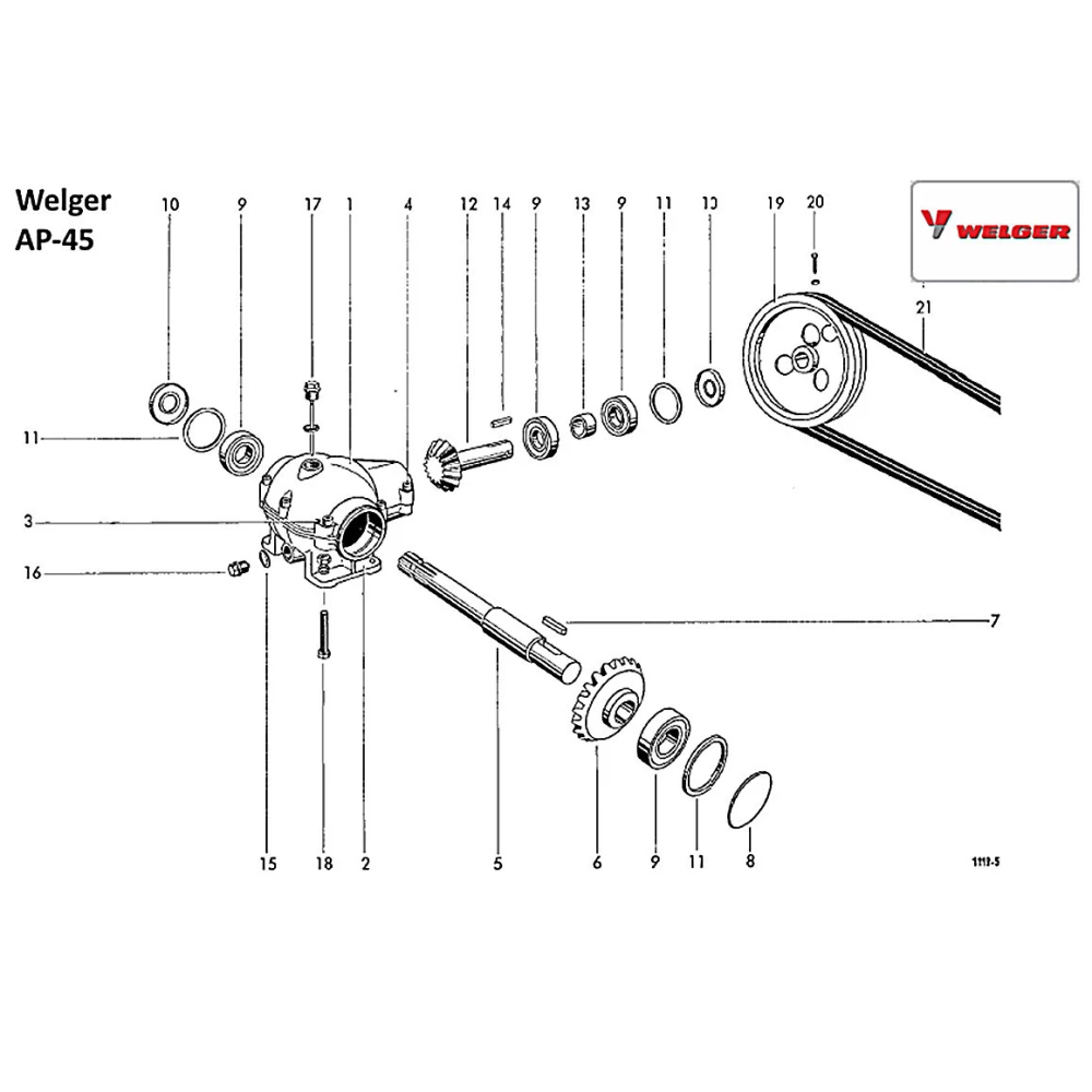 Шестерня коническая редуктора Z-23 Welger AP-45, 0307.53