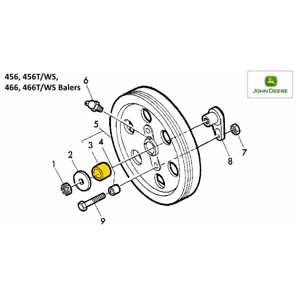 Втулка маховика бронзова John Deere JD342, BP14006