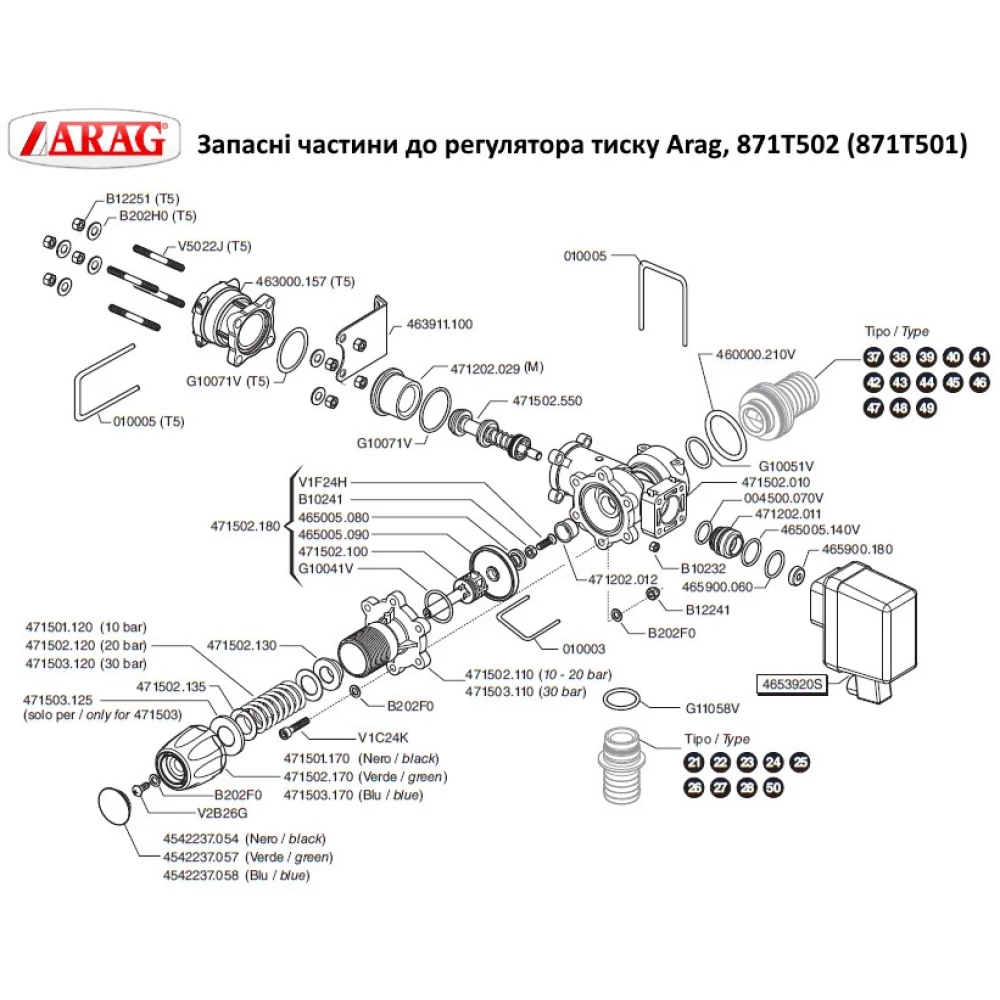 Регулятор тиску електричний Arag, 871T502 (871T501)