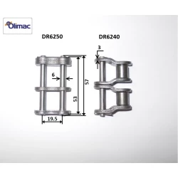Цепь Olimac Drago DR6240 аналог 60-2